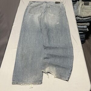 Levis SilverTab Baggy Jeans Mens 36x32 Blue Relaxed Wide Leg Distressed Denim